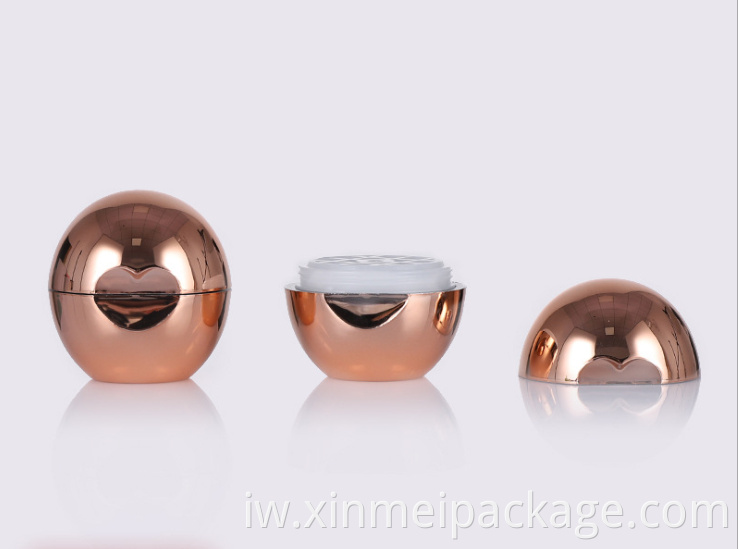 צנצנת שפתון זהב רוז rose gold lip balm jar